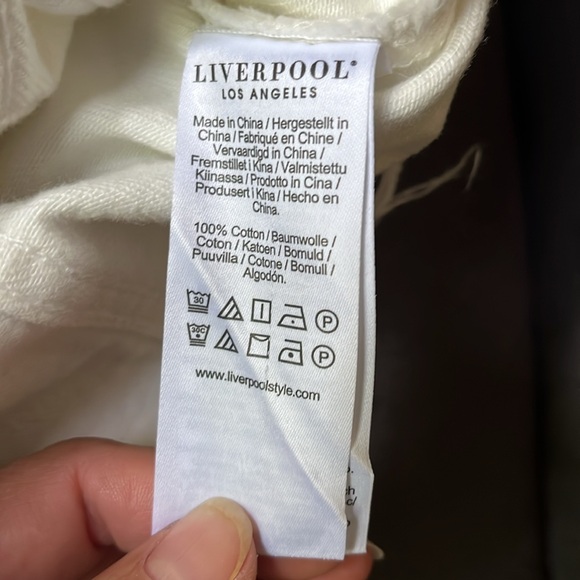 Liverpool Crop White Denim Vest - Picture 4 of 4